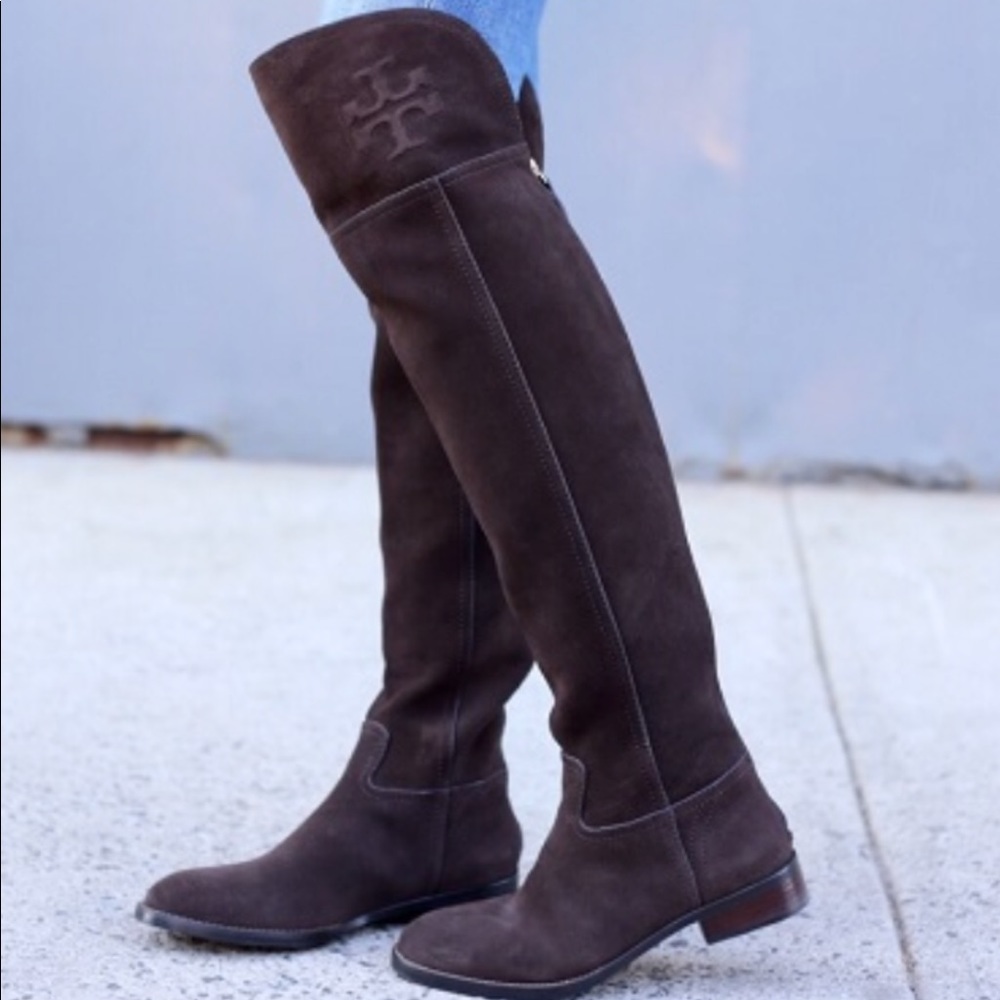 Tory burch high knee boots suede Simone